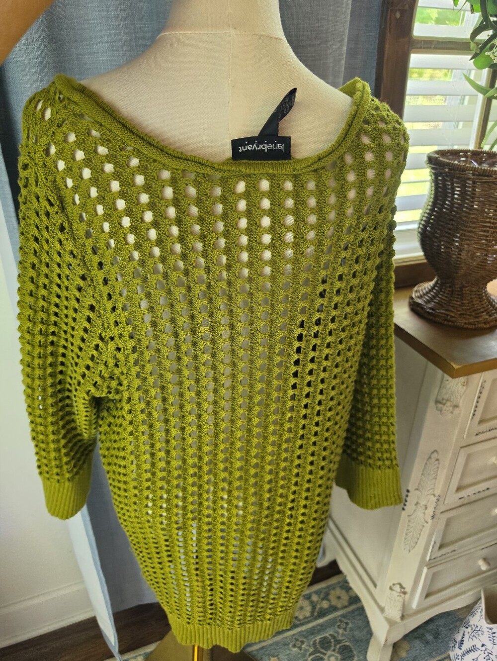 Lane Bryant Green Crochet Sweater - Picture 3 of 4